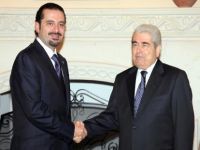 Cypriot and Lebanese leaders shake hands