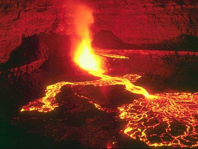 Most beautiful volcanoes in the world. Kilauea volcano, Hawaii 