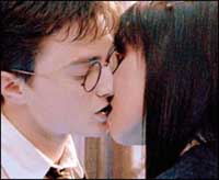 Harry Potter gets his first on-screen kiss