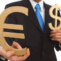 Euro rate rises slightly against dollar