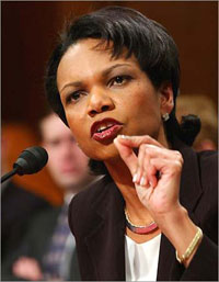 Condoleezza Rice meets with Europeans to discuss Lebanese political crisis