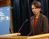 Condoleezza Rice calls for sanctions or even force against Iran