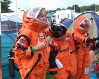First spacewomen encourage girls to aim high