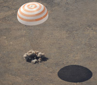 Space Crew Lands on Earth Near Russia