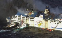 Philippine ferry with 237 passengers catches fire