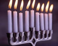 Hanukkah's first candle lit