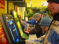 Elderly gambling addicts wear diapers to stay clean in case of luck