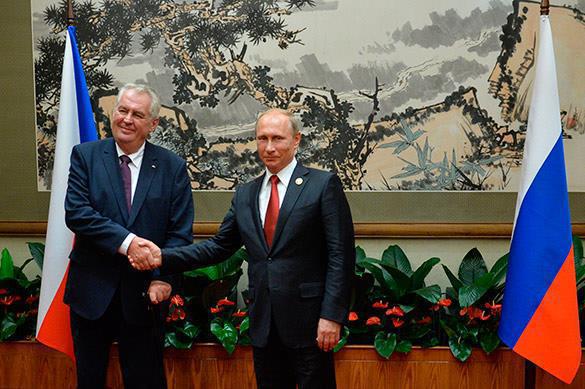 Czech Republic seeks Putin's support at the UN. Milos Zeman and Vladimir Putin