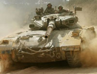 Israeli tanks attack Hamas militants in Gaza; two people killed