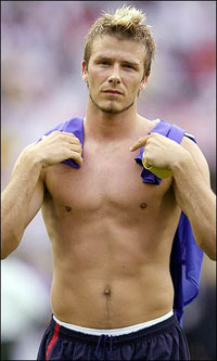 David Beckham back in training
