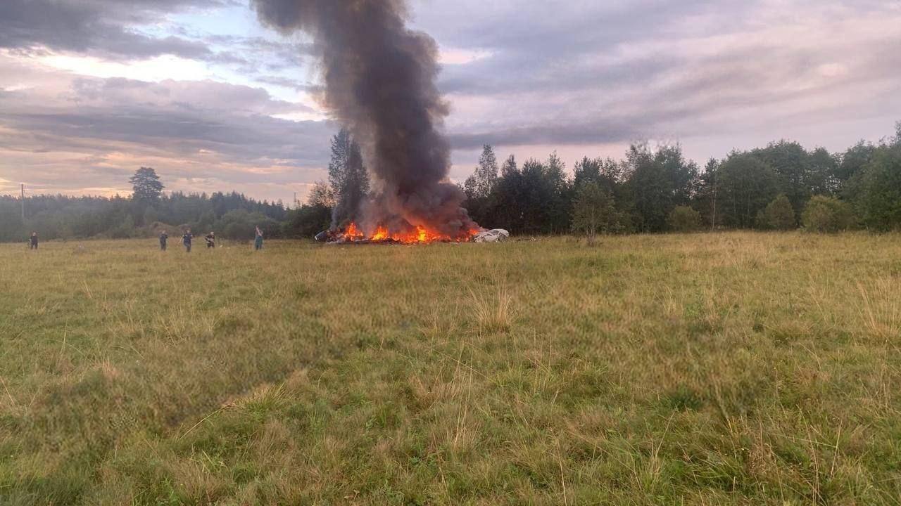 Yevgeny Prigozhin's private jet crashes in Central Russia, all on board killed