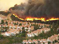 Fires frighten California