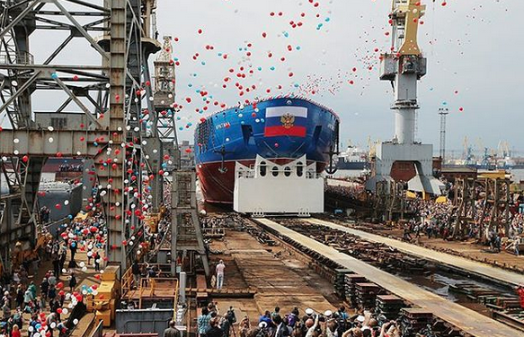 Russia launches world's largest and most powerful icebreaker Arktika. 58219.png