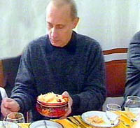 What does the Russian president eat?