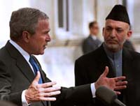 Pakistan's Musharraf says meeting with Bush, Karzai had 
