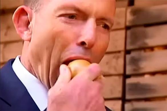 Raw onions for Australian Prime Minister Tony Abbott. Tony Abbott resigning