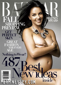 Pregnant  Britney poses naked for Harper’s Bazaar
