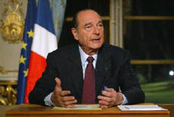 Chirac offers conservative voice to Middle East