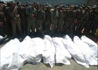 Three soldiers, 2 rebels killed in Kashmir