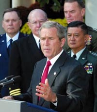 Bush holds news conference amid questions about North Korea