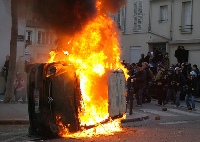 France's postelection violence continues