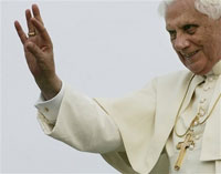 Giant cross sails into Sydney harbor for Pope Benedict XVI visit to Australia