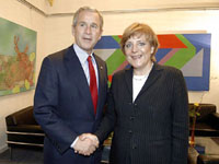 Bush, Merkel discuss number of international issues