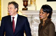 Blair, Rice meet for informal talks