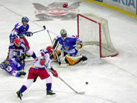 Russian ice hockey team claims victory over Latvia
