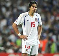 Czech football team loses its Milan Baros for 2008 championship