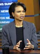 Rice talks with U.S.' Quartet partners about Palestinians' financial situation