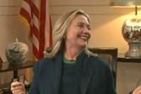 Hillary Clinton laughs about Gaddafi's death. 45676.jpeg