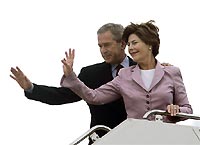 George and Laura Bush spend Wednesday in New Orleans