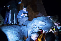 In Ukraine, when autumn comes, Lenin statues fall. 53725.jpeg