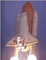 Crew practices launch countdown in space shuttle