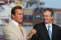 Blair, Schwarzenegger hold Downing Street talks on environment