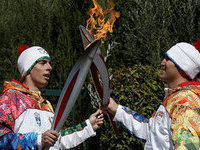 Olympic flame arrives in Lenin's birthplace to fly on Ruslan jumbo jet. 51848.jpeg