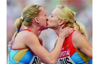 Russian female athletes defend their purely friendly, not gay, kiss. 50896.jpeg