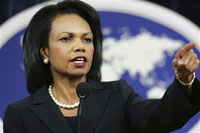 Condoleezza Rice believes that she can instruct Russia of its actions in Georgia