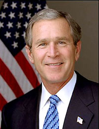 Bush meets with activists after arrival to Sankt-Peterburg