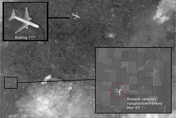 Satellite image shows fighter jet launching missile at Malaysian Boeing MH17. 53956.jpeg
