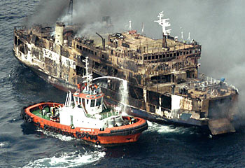 Turkish ferry catches fire near Sochi on Russia's Black Sea coast