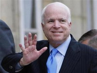 Republican John McCain shows off his good genes