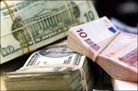 Dollar falls against yen, euro in Asia