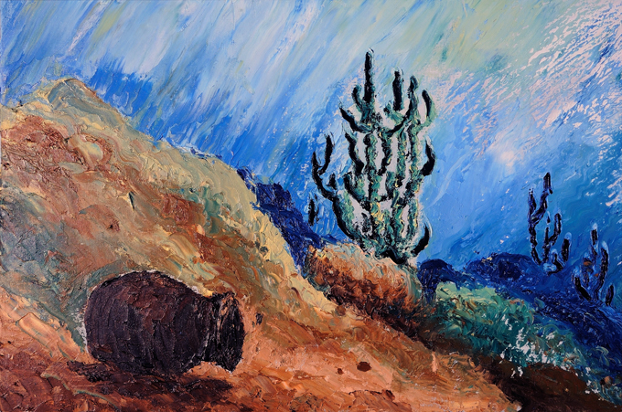 Underwater artist from Siberia