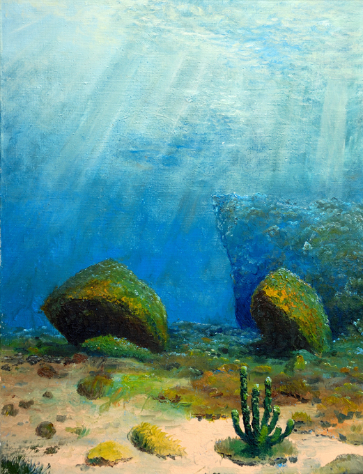 Underwater artist from Siberia