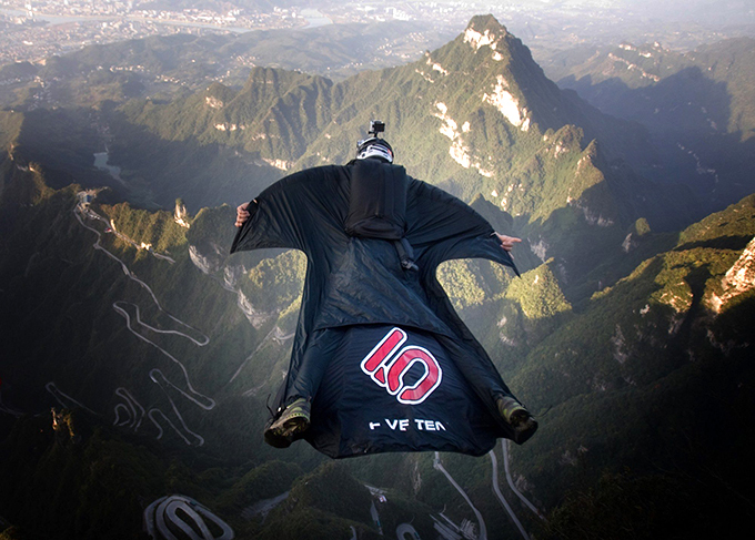 Contest of flying people held in China