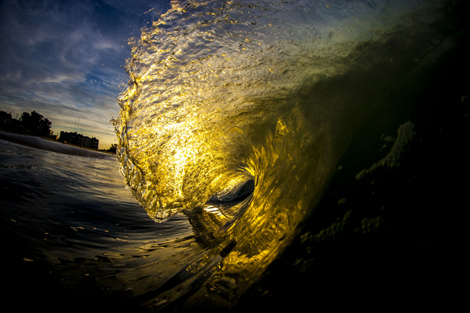 Giant waves of Nazare village, Portugal