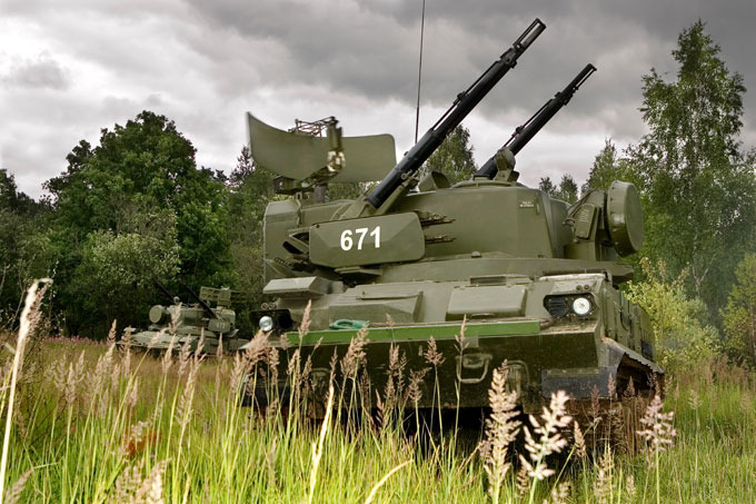 Tunguska self-propelled anti-aircraft system