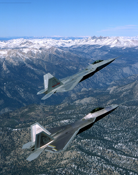 F-22 Raptor in the sky